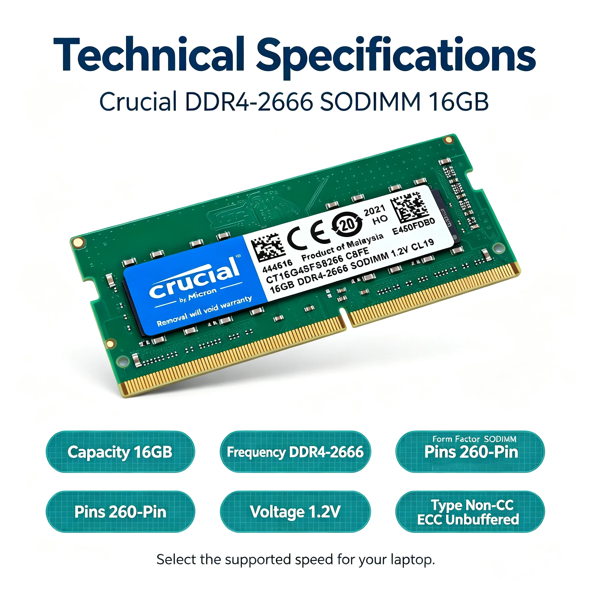 Crucial DDR4 Laptop RAM SODIMM - Ddr4 2400Mhz 评论和价格