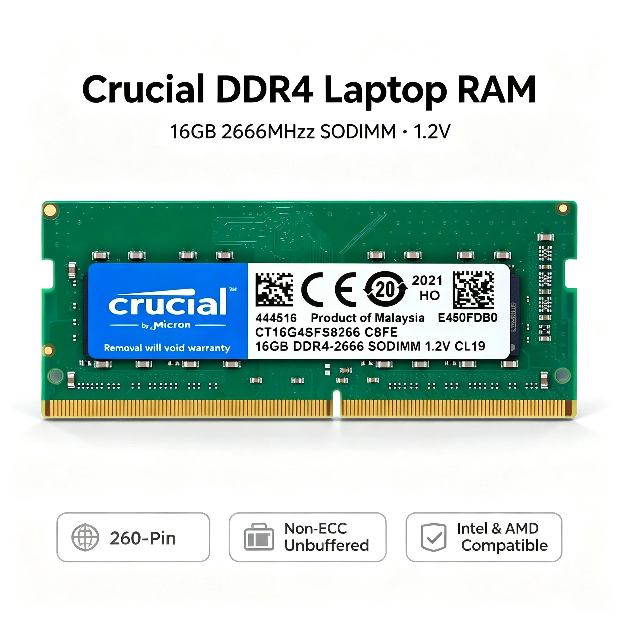Crucial  1PCS/2PCS DDR4 Laptop - Ddr4 2400Mhz 评论和价格