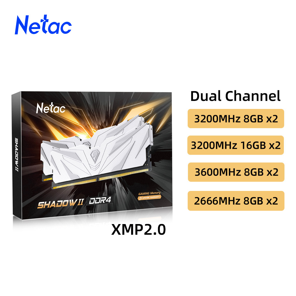 Netac Ram Memory DDR4 8GBX2 16 - Ddr4 3200 16Gb 评论和价格