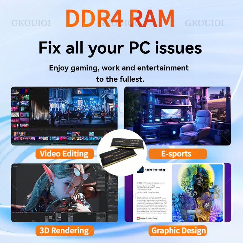 GKOUIOI DDR4 Memoria Ram 4GB 8 - Ddr4 16Gb 评论和价格